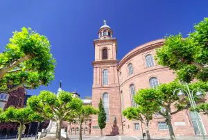The St Paul's Church (German: Paulskirche) in Frankfurt am Main, an important political site in Germany