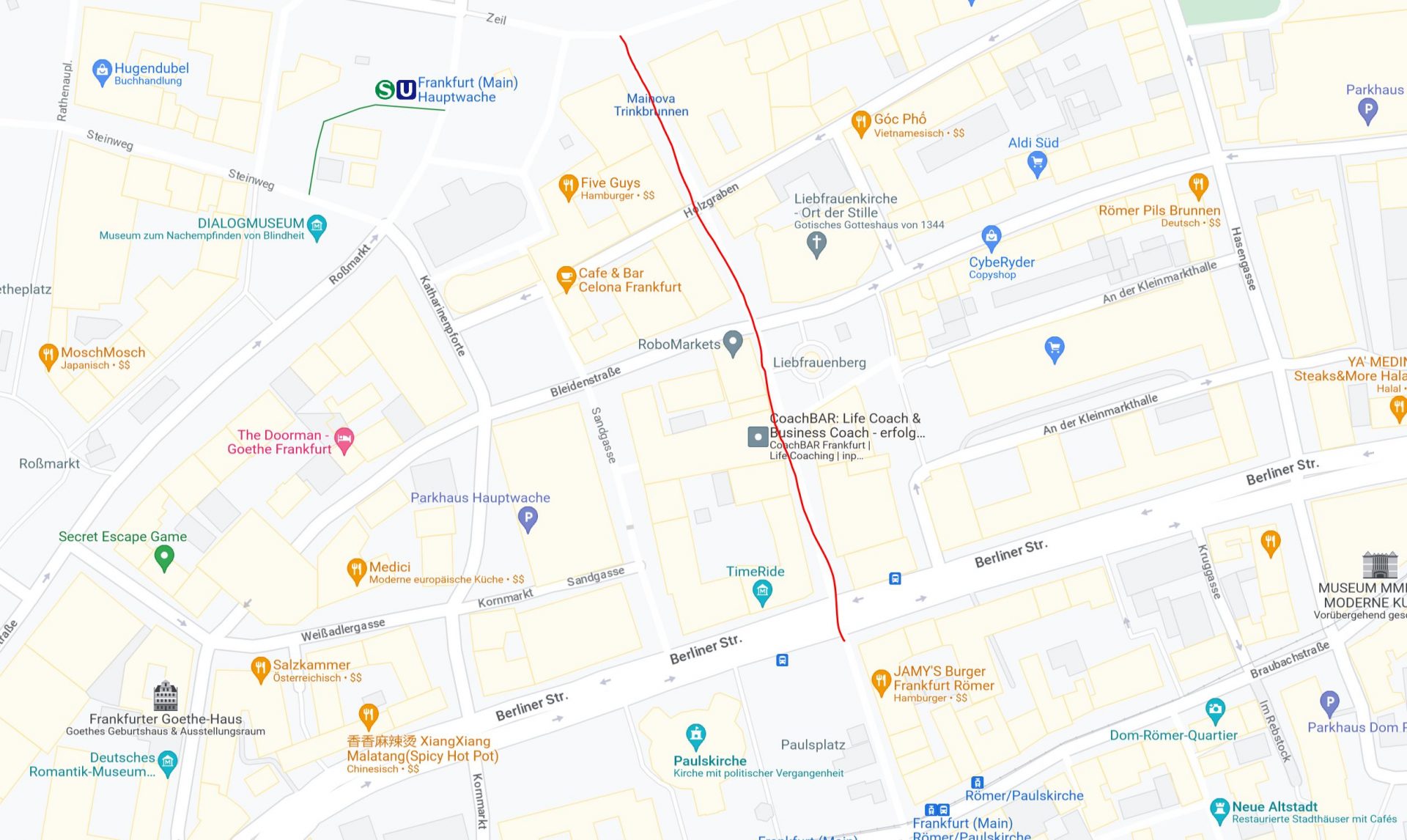 Bild Goggle Maps von Frankfurt
