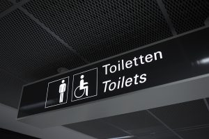 Beleuchtet Toiletten-Schild