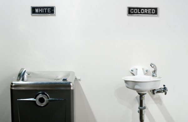 Separate water fountains for "white" and "colored" are a powerful symbol of the pre-civil rights era U.S. South.